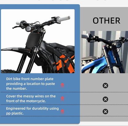 Universal Upgraded Front License Number Plate For Surron Lightbee S/X E-Bike