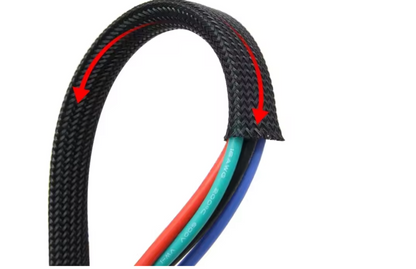 1M/3.2F Braided Cable Sleeve for Surron Light Bee Cable Lines Protection