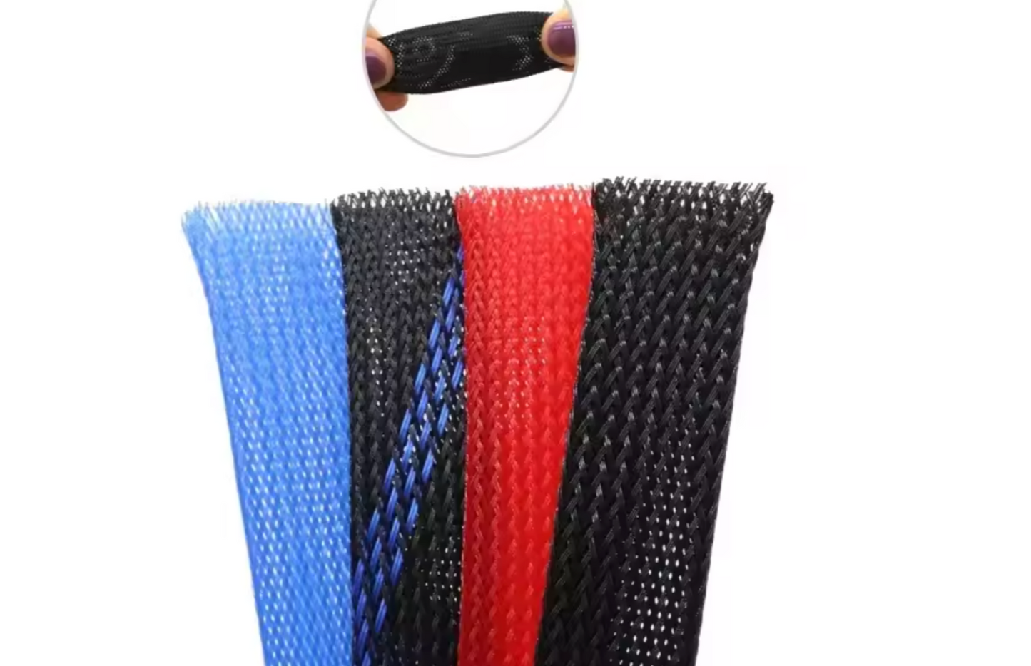 1M/3.2F Braided Cable Sleeve for Surron Light Bee Cable Lines Protection